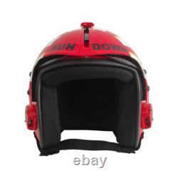 Hgu-33 Top Gun Sundown Flight Fighter Pilot Helmet Movie Prop + Pin