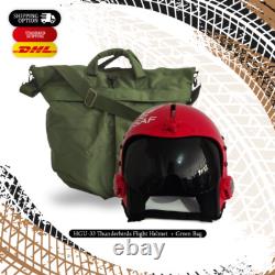 Hgu-33 Top Gun Thunderbirds Flight Fighter Pilot Helmet Movie Prop + Green Bag