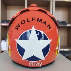 Hgu-33 Top Gun Wolfman Flight Fighter Pilot Helmet Movie Prop + Pin