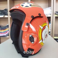 Hgu-33 Top Gun Wolfman Flight Fighter Pilot Helmet Movie Prop + Pin