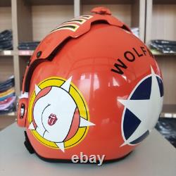 Hgu-33 Top Gun Wolfman Flight Fighter Pilot Helmet Movie Prop + Pin