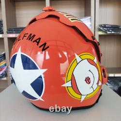 Hgu-33 Top Gun Wolfman Flight Fighter Pilot Helmet Movie Prop + Pin