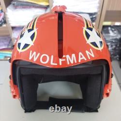 Hgu-33 Top Gun Wolfman Flight Fighter Pilot Helmet Movie Prop + Pin