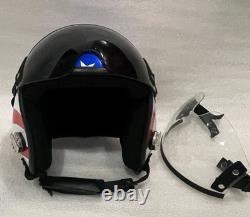 Hgu-55 Custom Flight Pilot Helmet American Flag+badge