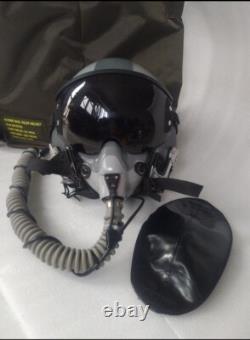 Hgu-55 Fighter Pilot Helmet With Leather Edgeroll+mbu-12 Mask Oxygent Replica