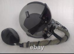 Hgu-55 Fighter Pilot Helmet With Leather Edgeroll+mbu-12 Mask Oxygent Replica