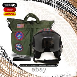 Hgu-55 Top Gun 2 Maverick 2022 Flight Pilot Helmet Prop + Green Bag Full Set