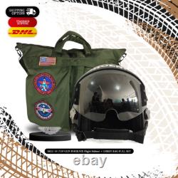 Hgu-55 Top Gun Phoenix Flight Fighter Pilot Helmet Prop + Green Bag Full Set