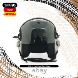 Hgu-55 Top Gun Plain White Flight Fighter Pilot Helmet Movie Prop