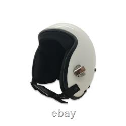 Hgu-55 Top Gun Plain White Flight Fighter Pilot Helmet Movie Prop