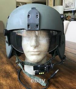 Hgu 56p Large Helicopter Pilot Flight Helmet With Lip Light Hgu56