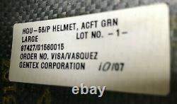 Hgu 56p Large Helicopter Pilot Flight Helmet With Lip Light Hgu56