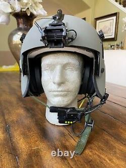 Hgu 56p Medium Helicopter Pilot Flight Helmet Nvg, Lip Light Hgu56 Loaded