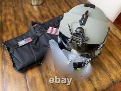 Hgu 56p Medium Helicopter Pilot Flight Helmet Nvg, Lip Light Hgu56 Loaded