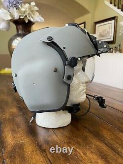 Hgu 56p Medium Helicopter Pilot Flight Helmet Nvg, Lip Light Hgu56 Loaded