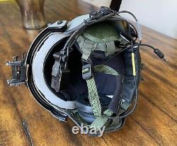 Hgu 56p Medium Helicopter Pilot Flight Helmet Nvg, Lip Light Hgu56 Loaded