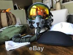 Hgu55 Gentex Flight Helmet Hgu 55/p Mbu12 Oxygen Mask Zeta MIC Pilot Bag