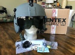 Hgu56 Gentex Flight Pilot Helmet & Nvg Lip Light Ml-8 Bundle Medium Hgu 56