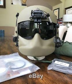 Hgu56 Gentex Flight Pilot Helmet & Nvg Mfs Cep Bundle Bag Large Hgu 56