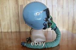 High Altitude Fighter Pilot Flying Helmet, Black Sun Visor, Oxygen Mask