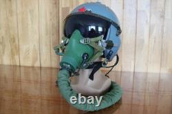 High Altitude Fighter Pilot Helmet, Black Sun Visor, T Hook Oxygen Mask Ym-9915