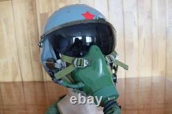 High Altitude Fighter Pilot Helmet, Black Sun Visor, T Hook Oxygen Mask Ym-9915