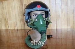 High Altitude Fighter Pilot Helmet, Black Sun Visor, T Hook Oxygen Mask Ym-9915
