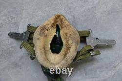 High Altitude Fighter Pilot Helmet, Black Sun Visor, T Hook Oxygen Mask Ym-9915