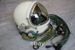 High Altitude MiG-21 Pilot Flight Helmet, Pull down sun visor