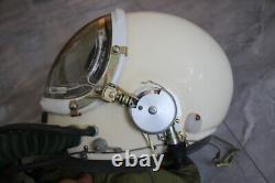High Altitude MiG-21 Pilot Flight Helmet, Pull down sun visor