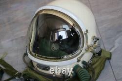 High Altitude MiG-21 Pilot Flight Helmet, Pull down sun visor