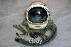 High Altitude MiG-21 Pilot Flight Helmet, Pull down sun visor