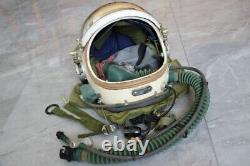 High Altitude MiG-21 Pilot Flight Helmet, Pull down sun visor