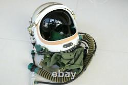 High altitude Fighter Pilot Flight Helmet, Drop-down Black sunvisor