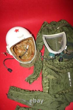 High altitude MiG-21 Fighter Pilot Flight Helmet 1# Pressure fly suit 2#
