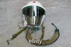 High altitude MiG-21 Fighter Pilot Flight Helmet, Drop Down sunvisor