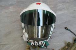 High altitude MiG-21 Fighter Pilot Flight Helmet, Drop Down sunvisor