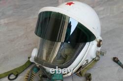 High altitude MiG-21 Fighter Pilot Flight Helmet, Drop Down sunvisor