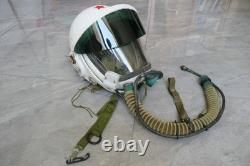 High altitude MiG-21 Fighter Pilot Flight Helmet, Drop Down sunvisor