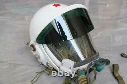 High altitude MiG-21 Fighter Pilot Flight Helmet, Drop Down sunvisor