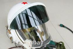 High altitude MiG-21 Fighter Pilot Flight Helmet Tk-1 Black Sunvisor