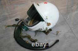 High altitude MiG-21 Fighter Pilot Flight Helmet, pull down sunvisor