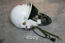 High altitude MiG-21 Fighter Pilot Flight Helmet, pull down sunvisor