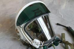 High altitude MiG-21 Fighter Pilot Flight Helmet, pull down sunvisor