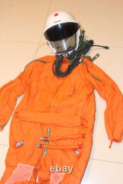 High altitude Mig-21 Fighter Pilot Flight Helmet, Compensatory Suit