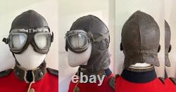 Inter World War British Empire Army Pilot Aviator Flight Aircraft Helmet Goggles