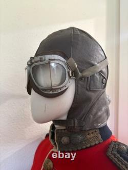 Inter World War British Empire Army Pilot Aviator Flight Aircraft Helmet Goggles