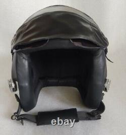 JOLLY ROGER SQUADRONGHOSTHGU-55FLIGHT PILOT HELMET With LEATHER EDGE ROLL+badge