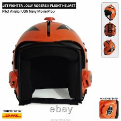 Jet Fighter Jolly Rogers II Flight Helmet Pilot Aviator USN Navy Movie Prop
