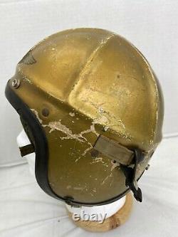 Korean War US Navy H-4 Pilots Flight Helmet & Liner